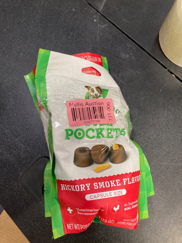 Photo 2 of (***2-Pack***)GREENIES PILL POCKETS for Dogs Capsule Size Natural Soft Dog Treats, Hickory Smoke Flavor, 7.9 oz. Pack (30 Treats)