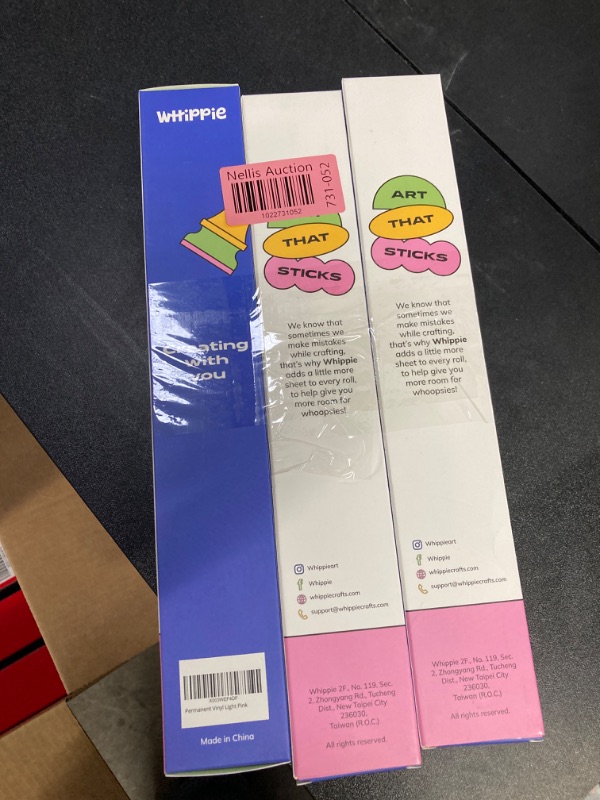 Photo 2 of (***3-Pack***)WHIPPIE Permanent Vinyl - 12" x 8 FT, Pink Vinyl for Cricut, Adhesive Vinyl Roll for All Cutting Machine, Create Signs, Labels, Home Decal, Craft & Personalize DIY Project, Pink