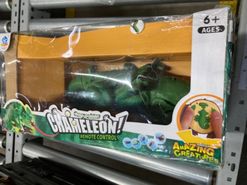 Photo 1 of Remote Control Chameleon Animal Toys - LED Light Up & Preying Remote Control Electronic Toy with Moving Eyes, Walking, Color Changing Realistic RC Robot Toy Gift for Boys Kids Age 4 5 6 7 8 Years Old