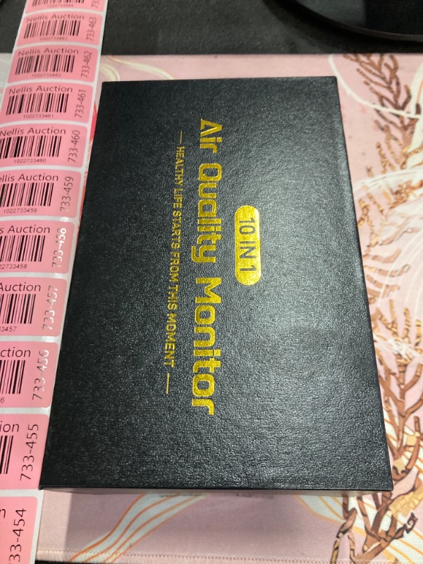 Photo 2 of 10 in-1 Indoor Air Quality Monitor with Portable Sensors for CO, PM2.5, CO2,Temperature & Humidity,VOC Sensor and AQI,Accurate Formaldehyde,CO2&Mold Detector,Suitable for Home&Office & School, Black