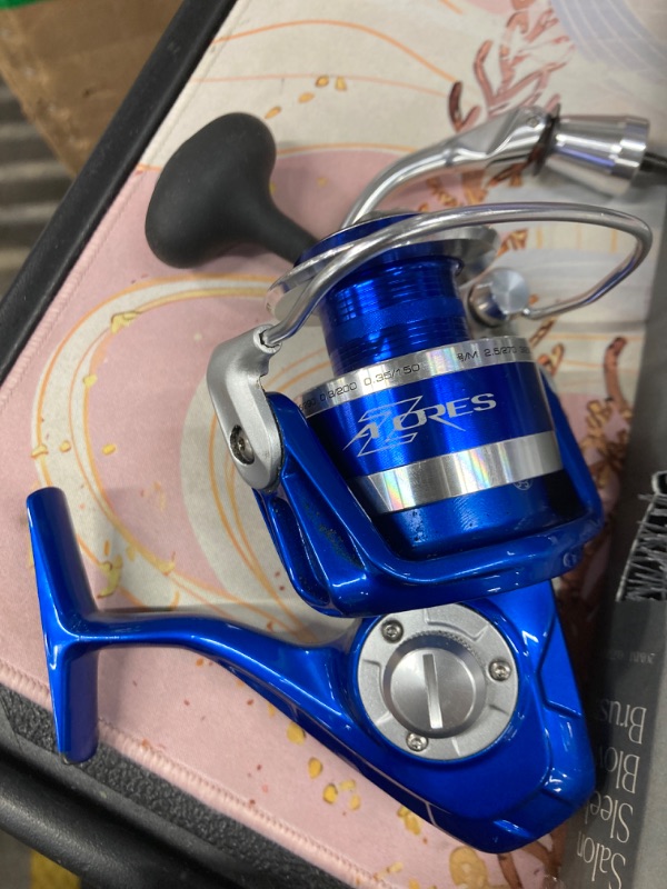 Photo 2 of  (((USED AS PARTS ONLY ))OKUMA Reels Azores Blue Spin 6Bb+1Rb 5.8:1