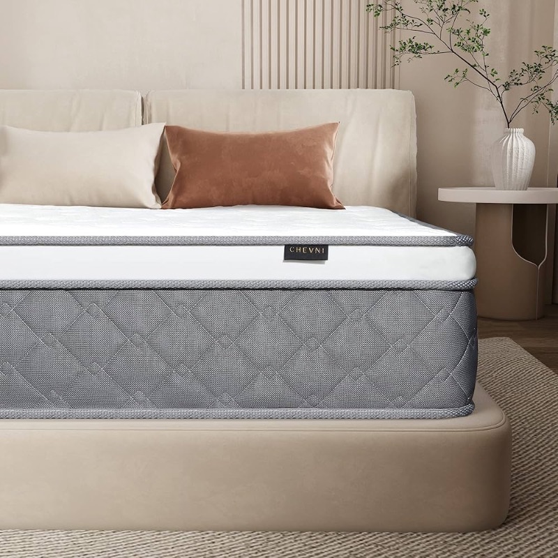 Photo 1 of 
King Mattress 10 inch, Hybrid Mattresses Individual Pocket Springs with CertiPUR-US Gel Memory Foam Mattress in a Box,Medium Firm King Size 80" L x 76" W x 10"