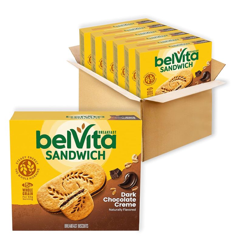 Photo 1 of 
belVita Breakfast Sandwich Dark Chocolate Creme Breakfast Biscuits, 30 Total Packs, 6 Boxes (2 Sandwiches Per Pack)