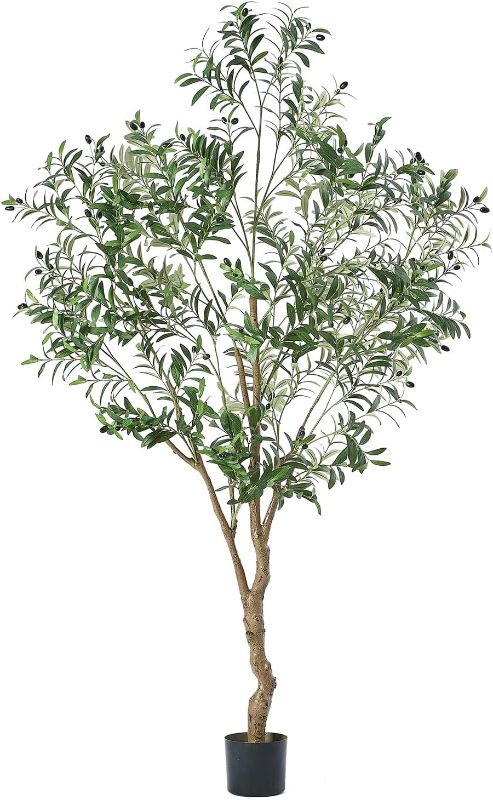 Photo 1 of 
MYELLU 7FT Olive Tree Artificial Plant Decor - Tall Fake Tree for Home Decor Faux Plant Indoor 2000 Leaves Artificial Olive Tree for Living Room Bedroom...