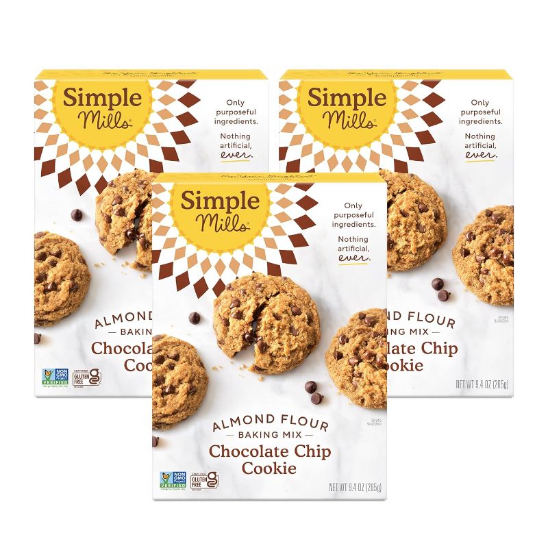 Photo 1 of *** only 1*** Simple Mills Almond Flour Baking Mix, Gluten Free Chocolate Chip Cookie Dough Mix, Good For Baking, Nutrient Dense, 9.4oz