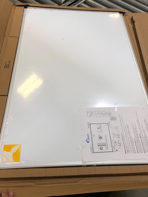 Photo 3 of XBoard Magnetic Dry Erase Board/Whiteboard, 36 X 24 Inches, Double Sided White Board,1 Dry Eraser & 3 Dry Erase Markers & 4 Push Pin Magnets 36" x 24"