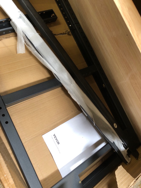 Photo 1 of VEVOR 60" Adjustable Workbench, Heavay Duty Workstation 2000 LBS Load Capacity, with Power Outlets & Rubber Wood Top & Metal Frame & Foot Pads, for Workshop Office Home Garage 61" x 20" without wheels Workbench