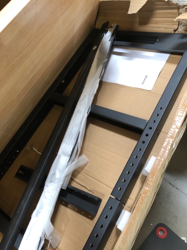 Photo 1 of VEVOR 60" Adjustable Workbench, Heavay Duty Workstation 2000 LBS Load Capacity, with Power Outlets & Rubber Wood Top & Metal Frame & Foot Pads, for Workshop Office Home Garage 61" x 20" without wheels Workbench