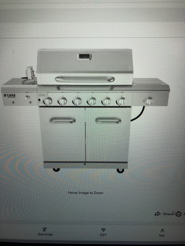Photo 1 of Deluxe 6-Burner Propane Gas Grill in Stainless Steel with Ceramic Searing Side Burner and Rotisserie Kit
