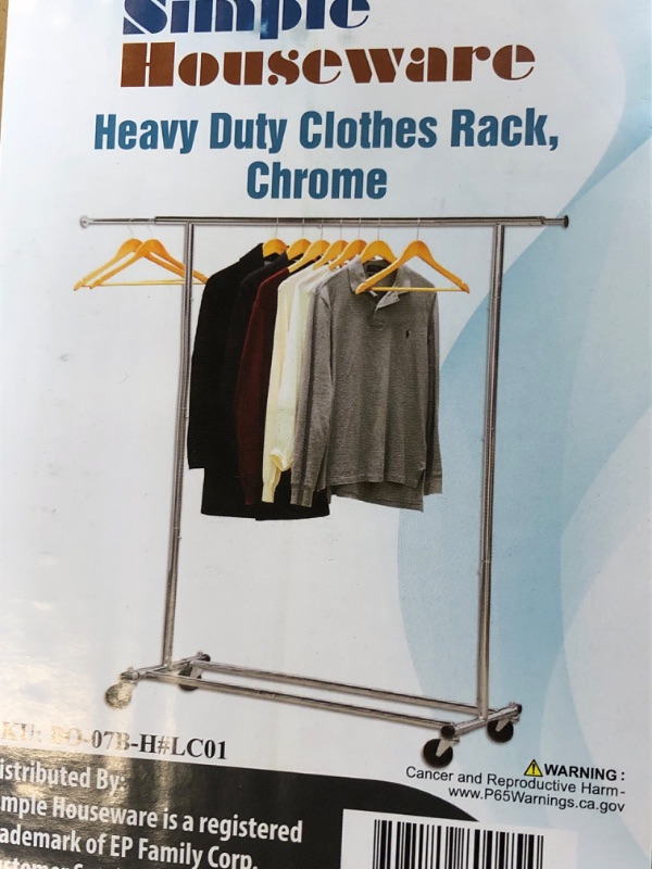 Photo 1 of Simple Houseware Heavy Duty Clothing Garment Rack 