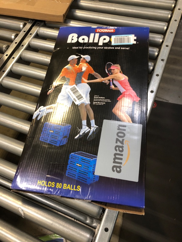 Photo 2 of Tourna Ballport Tennis Ball Hopper Holds 80 Balls Durable and Lightweight Blue
