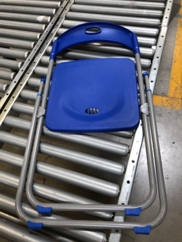 Photo 1 of  Plastic Folding Chair BLUE