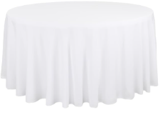 Photo 1 of 1 PCK HASJOIN  White Tablecloths for Round Tables 120 Inch Tablecloths Polyester Tablecloths for Round Tables Wedding Party Fabric Tablecloths Washable Tablecloths 120inch White