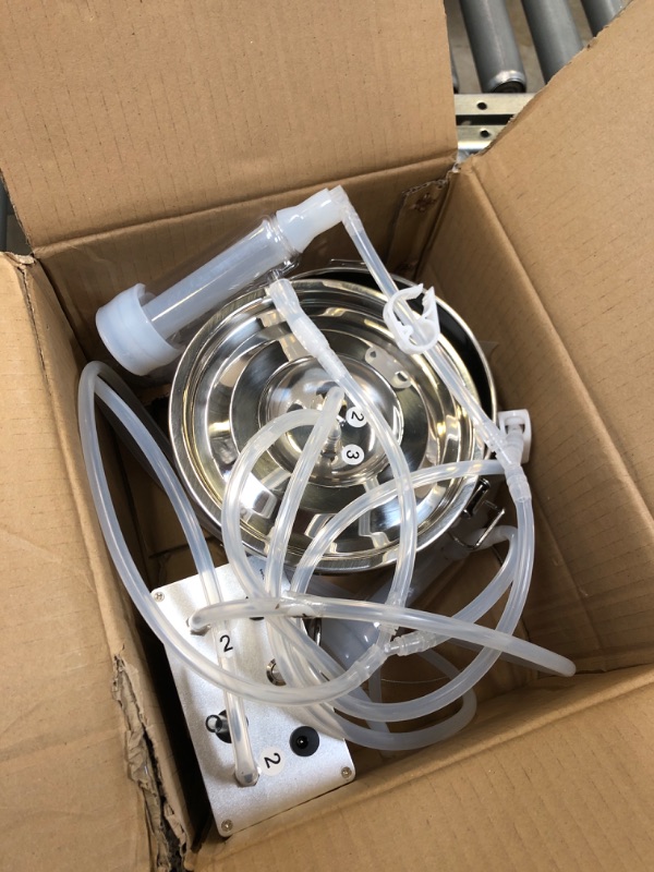 Photo 1 of CEED4U 3L Goat Milking Machine, Portable Pulsation Vacuum Pump Electric Goat Milker, with Stainless Steel Milk Bucket & Auto Stop Check Valve ?Upgrade Model?