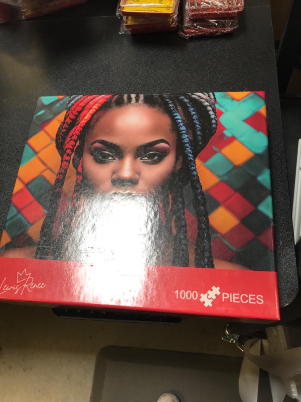 Photo 1 of New~Focused~1000 Piece Puzzle~Lewis Renee~Black Owned Games LLC~African American
