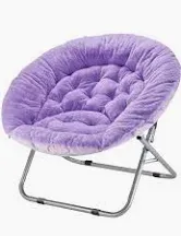 Photo 1 of Urban Shop Micromink Foldable Saucer Chair, Lavender