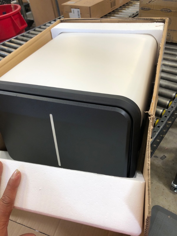 Photo 1 of GAOMON Dual Bin Rectangular Trash Can, Stainless Steel Waste Bin with Lid, 30 Liters (2 X 15 L), Trash Can with Recycling Bin Combination, Soft Close and Airtight Lid - White White 30L (2x4 Gallon)