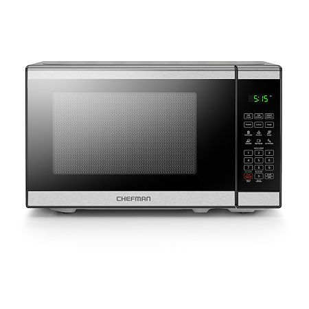 Photo 1 of 0.7 Cu. Ft. Countertop Microwave in Black Stainless Steel with Presets, Power Levels, Mut, Child Lock, 700 Watts
