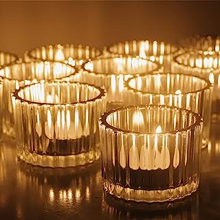 Photo 1 of Clear Tealight Candle Holder Set of 12, Clear Glass Tealight Candle Holders for Wedding Party, Tea Light Candles Holder Bulk for Home Decor(2'' x 1.4'', Clear)
