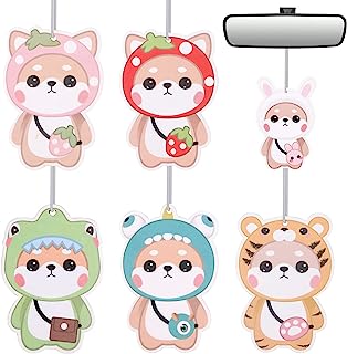 Photo 1 of Car Air Fresheners, Bouroki Car Accessories Cute Cartoon Shiba Inu Series Car Decor Hanging Scents Fresheners Automotive Interior Room Decor for Christmas Gift 6Pcs https://a.co/d/820ug2j