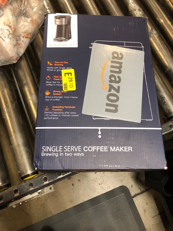 Photo 2 of Famiworths Single Serve Coffee Maker for K Cup & Ground Coffee, With Bold Brew, One Cup Coffee Maker, 6 to 14 oz. Brew Sizes, Fits Travel Mug, Classic Black