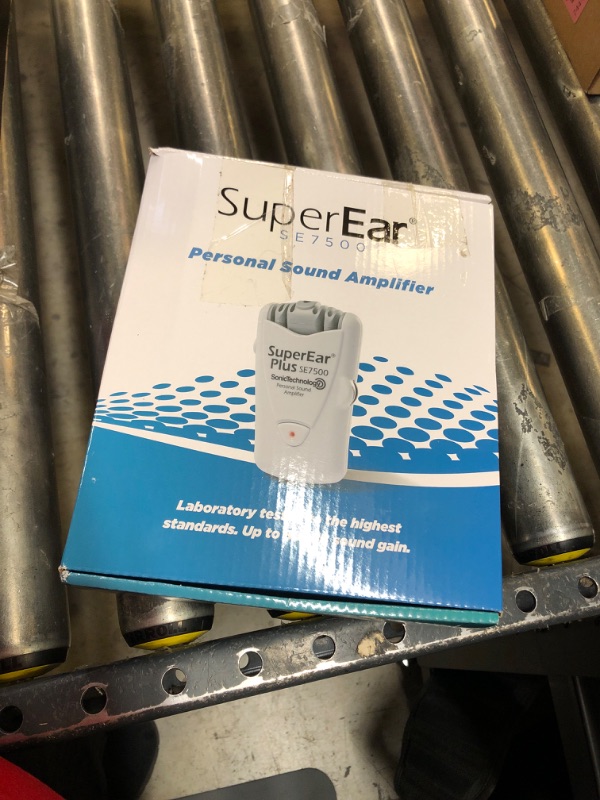 Photo 1 of SuperEar Plus SE7500 Personal Sound Amplifier (PSAP), Pocket Sound Amplifier, Headphones & Discreet Earbuds w/Auto Shut off & Case, On/Off Volume Control for Adults, Audiologists, Seniors