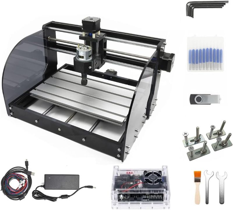 Photo 1 of CNCTOPBAOS CNC 3018 Pro Max 3 Axis Desktop DIY Mini Wood Router Kit Engraver Woodworking PCB PVC Milling Engraving Carving Machine GRBL Control with ER11 Collet (3018 Pro Max)