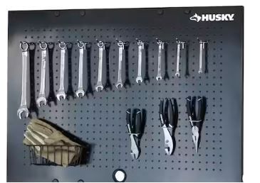 Photo 1 of 2-Pack Steel Pegboard Set in Black (36 in. W x 26 in. H) for Ready-to-Assemble Steel Garage Storage System
