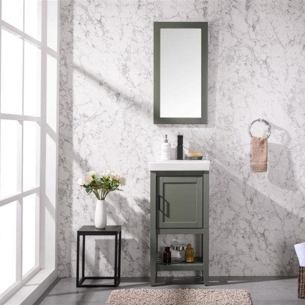 Photo 1 of WLF9018-PG Gray Bathroom Vanity 
