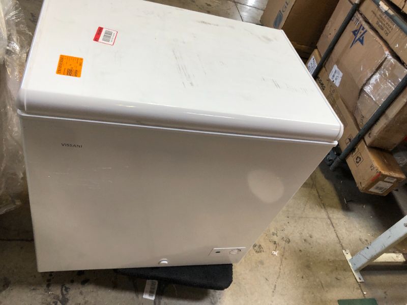 Photo 2 of 6.9 cu. ft. Manual Defrost Chest Freezer with LED Light Type in White Garage Ready
