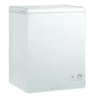 Photo 1 of 6.9 cu. ft. Manual Defrost Chest Freezer with LED Light Type in White Garage Ready
