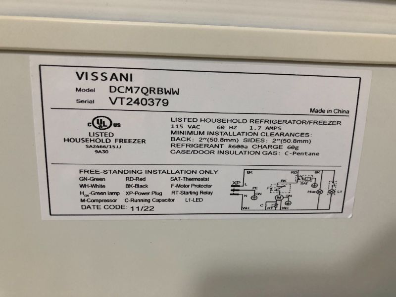 Photo 1 of 6.9 cu. ft. Chest Freezer in White