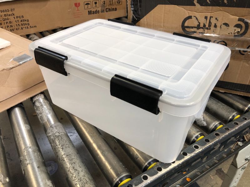 Photo 1 of 19qt WEATHERPRO Airtight Plastic Storage Bin