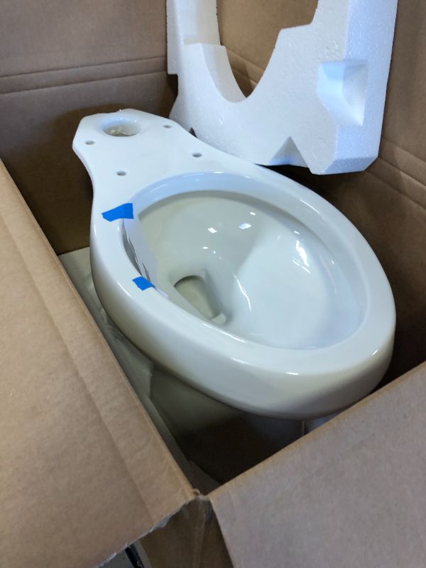 Photo 2 of *DAMAGED* Kohler K-6393-0 Highline Comfort Height Toilet, White
 - missing tank, damaged backside.