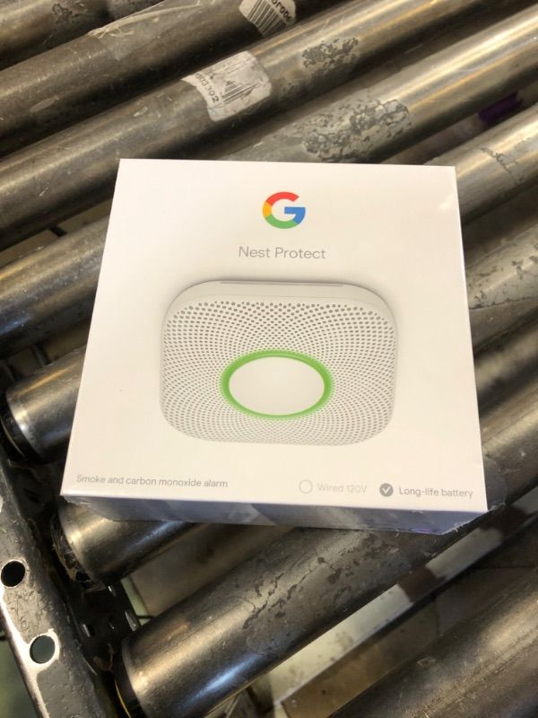 Photo 2 of Google Nest Protect - Smoke Alarm - Smoke Detector and Carbon Monoxide Detector - Battery Operated , White - S3000BWES
