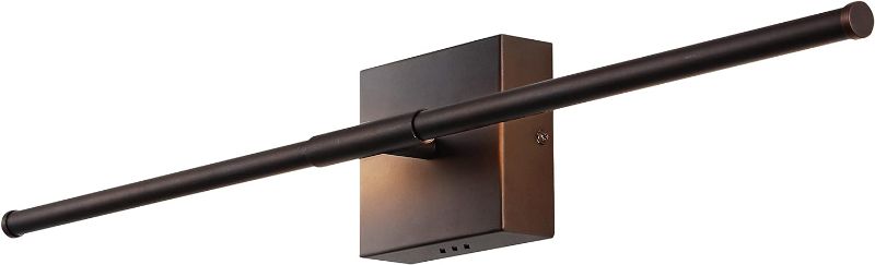 Photo 1 of JONATHAN Y JYL7022D Makena 28" Dimmable Integrated LED Modern Metal Wall Sconce Contemporary Minimal 3000K 10W Bulbs Entryway Lobby Kitchen Bathroom Bedroom Living Room Hallway, Oil Rubbed Bronze
