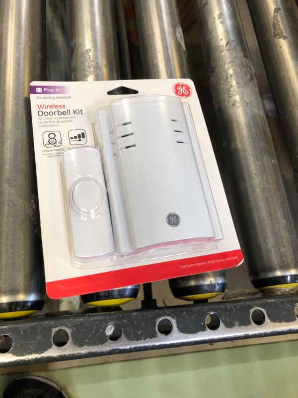 Photo 1 of GE Wireless Doorbell Kit,Plug-In Receiver,1 Push Buttons Door Bell,8 Melodies Doorbell Chime,4 Volume Levels,Classroom Doorbell,150 Ft Range,White,19299 8 Melody | 1 Push Button