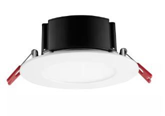 Photo 1 of 4 in. White Flush Round Wet Rated LED Integrated Recessed Lighting Kit
