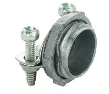 Photo 1 of 3/8 in. (1/2 in. knockout) Flexible Metal Conduit (FMC) Clamp Connector (50-Pack)
