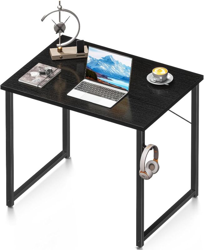 Photo 1 of Coleshome 32 Inch Computer Desk, Modern Simple Style Desk for Home Office, Study Student Writing Desk, Black 32 Inches Black