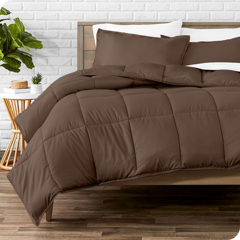 Photo 1 of Bare Home Comforter Set - King/California King Size - Ultra-Soft - Goose Down Alternative - Premium 1800 Series - All Season Warmth (King/Cal King, Cocoa)
