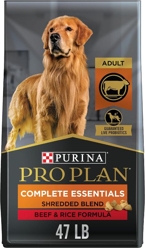Photo 1 of Purina Pro Plan High Protein Dog Food With Probiotics for Dogs, Shredded Blend Beef & Rice Formula - 47 Lb. Bag
BEST BY DEC 2024