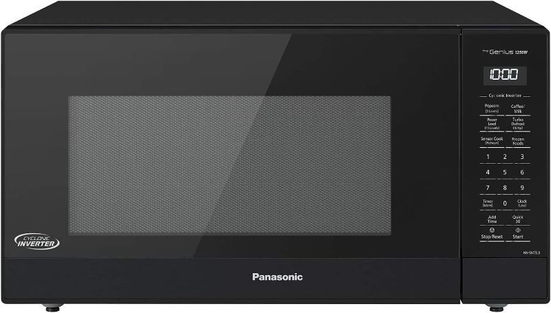 Photo 1 of Panasonic NN-SN75LB cu.ft Cyclonic Inverter Countertop Microwave Oven 1250Watt Power with Genius Sensor Cooking, 1.6 cft, Black
