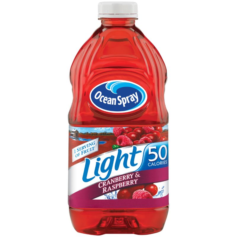 Photo 1 of Ocean Spray Light Cranberry Raspberry Drink Juice, 64 Ounce -- 8 Case - 21-jun-23
