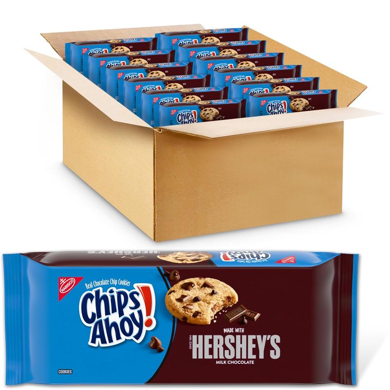 Photo 1 of CHIPS AHOY! Hershey's Milk Chocolate Chip Cookies, 12 - 9.5 oz Packs - exp date 28/may/2024
