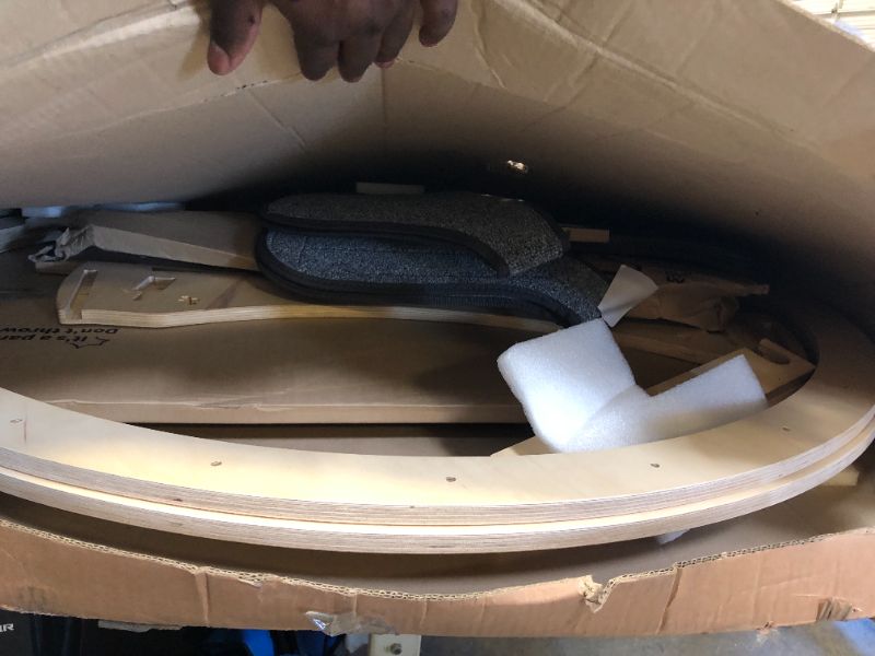 Photo 1 of Star Cat Wheel, Cat Treadmill, Exercise Wheel for Running, Spinning, Scratching, and Climbing for Indoor Cats, Premium Birch Wood, Eco-Friendly, Moving Fish, Wide Running Track, 47.2 inch XL Size