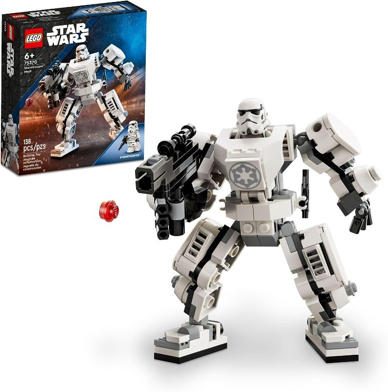 Photo 1 of LEGO Star Wars Stormtrooper Mech 75370 Star Wars Collectible for Kids, this Buildable Star Wars Action Figure Features a Cockpit, Buildable Blaster and Iconic Imperial Stormtrooper Minifigure
