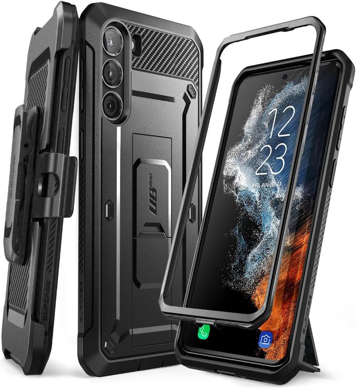 Photo 1 of SUPCASE Unicorn Beetle Pro Case for Samsung Galaxy S23 Plus 5G (2023), Full-Body Dual Layer Rugged Belt-Clip & Kickstand Case (Black)
