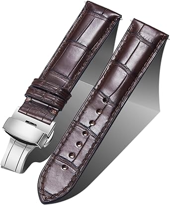 Photo 1 of BINLUN Alligator Leather Watch Band for Men Crocodile Grain Leather Watch Straps Quick Release Replacment Genuine Classic Women Leather Watchband Black Brown Blue 18mm 19mm 20mm 21mm 22mm 24mm
