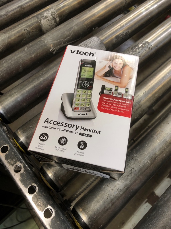 Photo 2 of VTech CS6609 Cordless Accessory Handset - Requires a compatible phone system purchased separately (VTech CS6619, CS6629, CS6648, or CS6649),Silver/black Accessory Handset (Req. sep. purchase) Phone